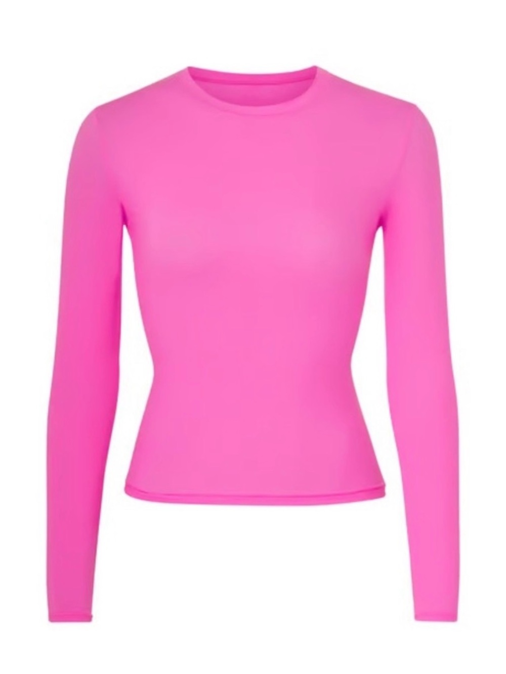 Like New SKIMS Long Sleeve Crewneck Top - Bright Pink
